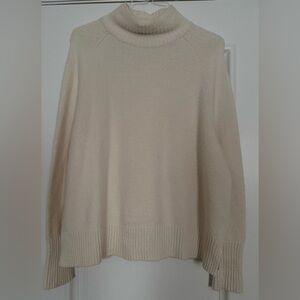 Theory Mock Neck Pullover Sweater in Cream
Size Small